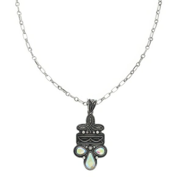 Western Boot Stitch Concho Pendant Necklace - Picture 1 of 3